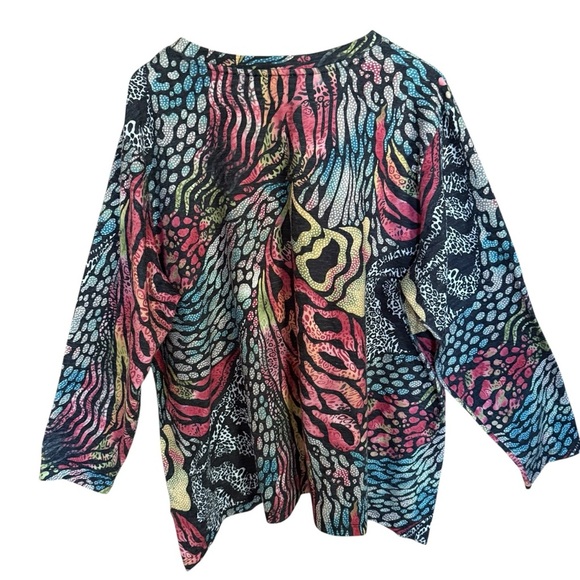 Serengeti Women's V Neck Tropical Nautical Size 3 Tunic Beach Hawaiian vibrant - Picture 6 of 13